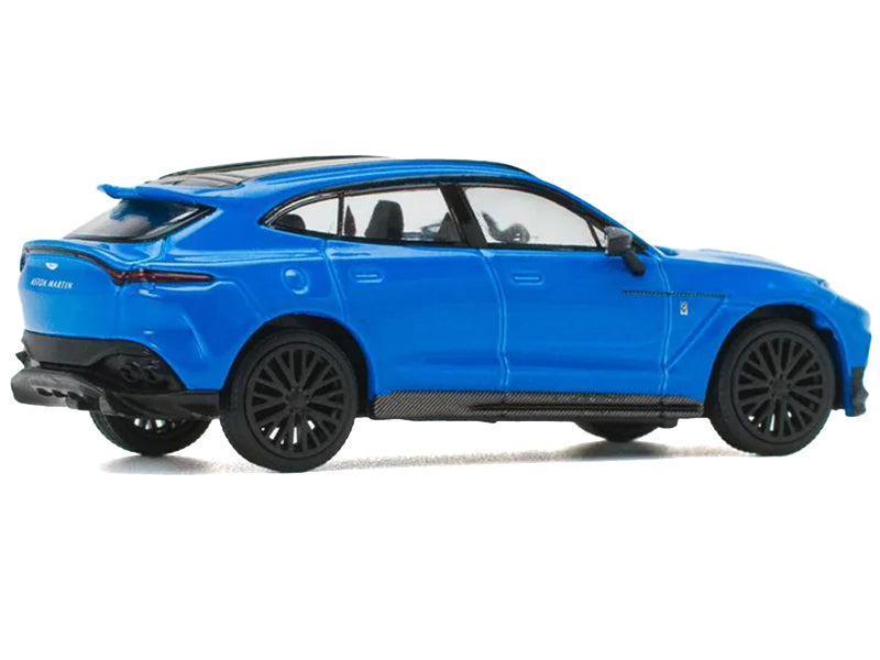 Aston Martin DBX 707 Blue with Black Top 1/64 Diecast Model Car by Pop Race