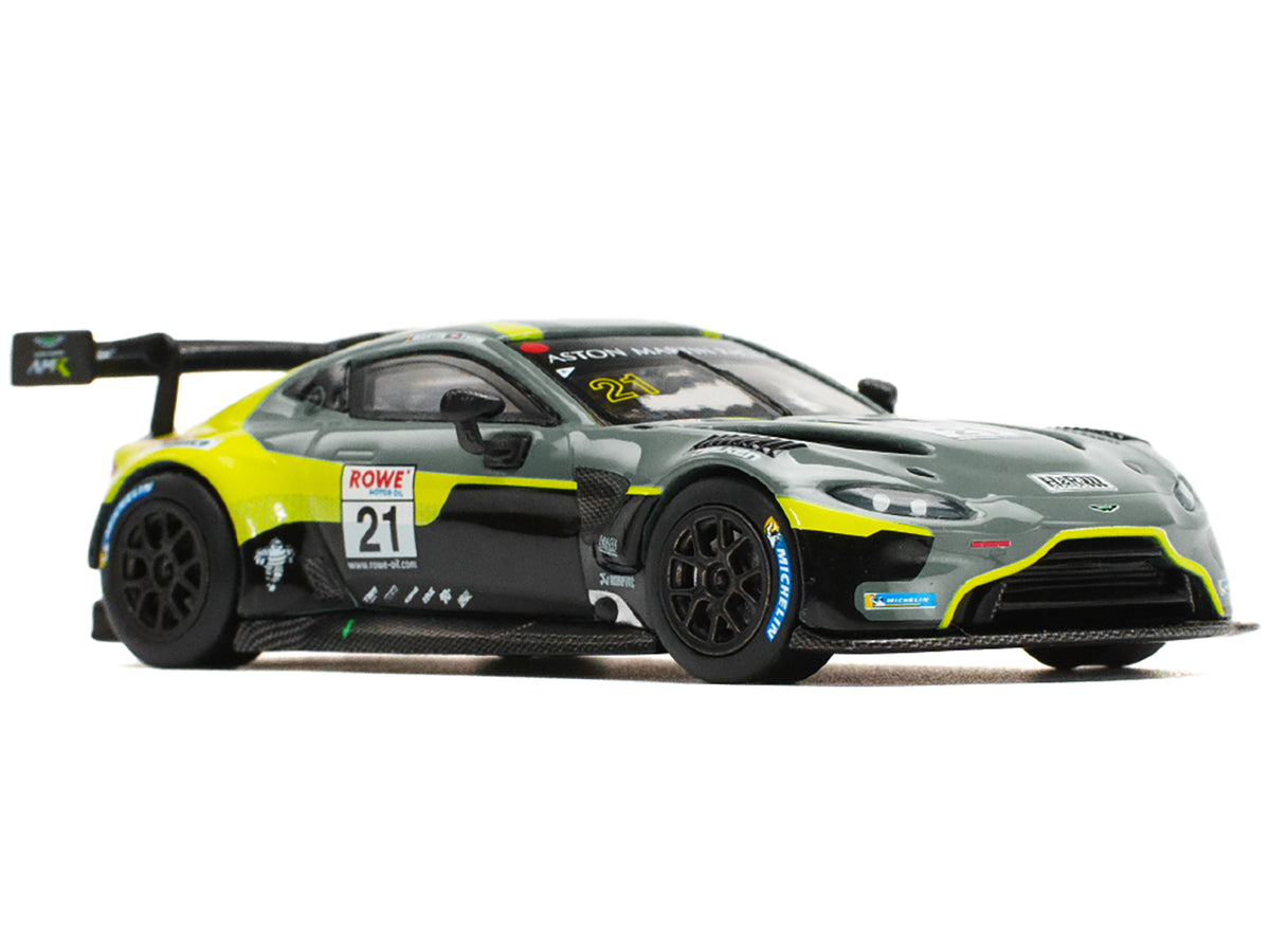 Aston Martin GT3 #21 Green Metallic "N24 2024" 1/64 Diecast Model Car by Pop Race