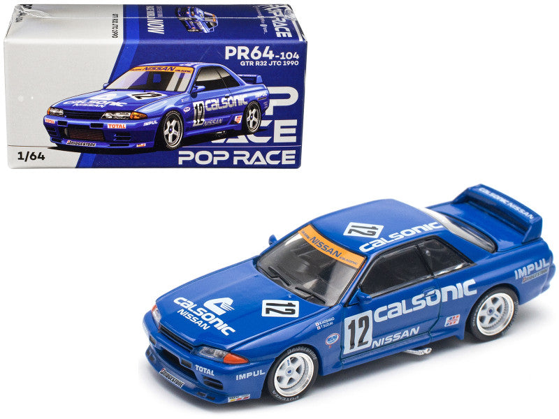 Mazda RX7 (FD) "RE Amemiya" RHD (Right Hand Drive) Blue Metallic with Carbon Top 1/64 Diecast Model Car by Pop Race