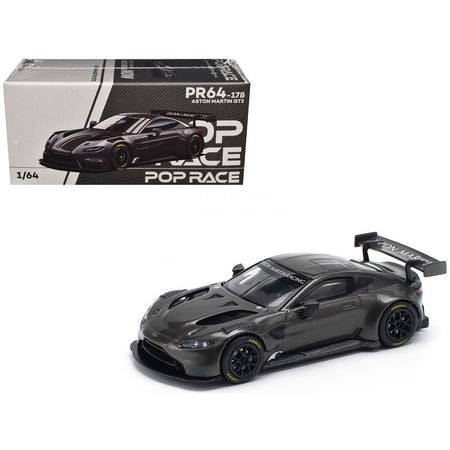 Aston Martin GT3 Carbon Edition 1/64 Diecast Model Car by Pop Race