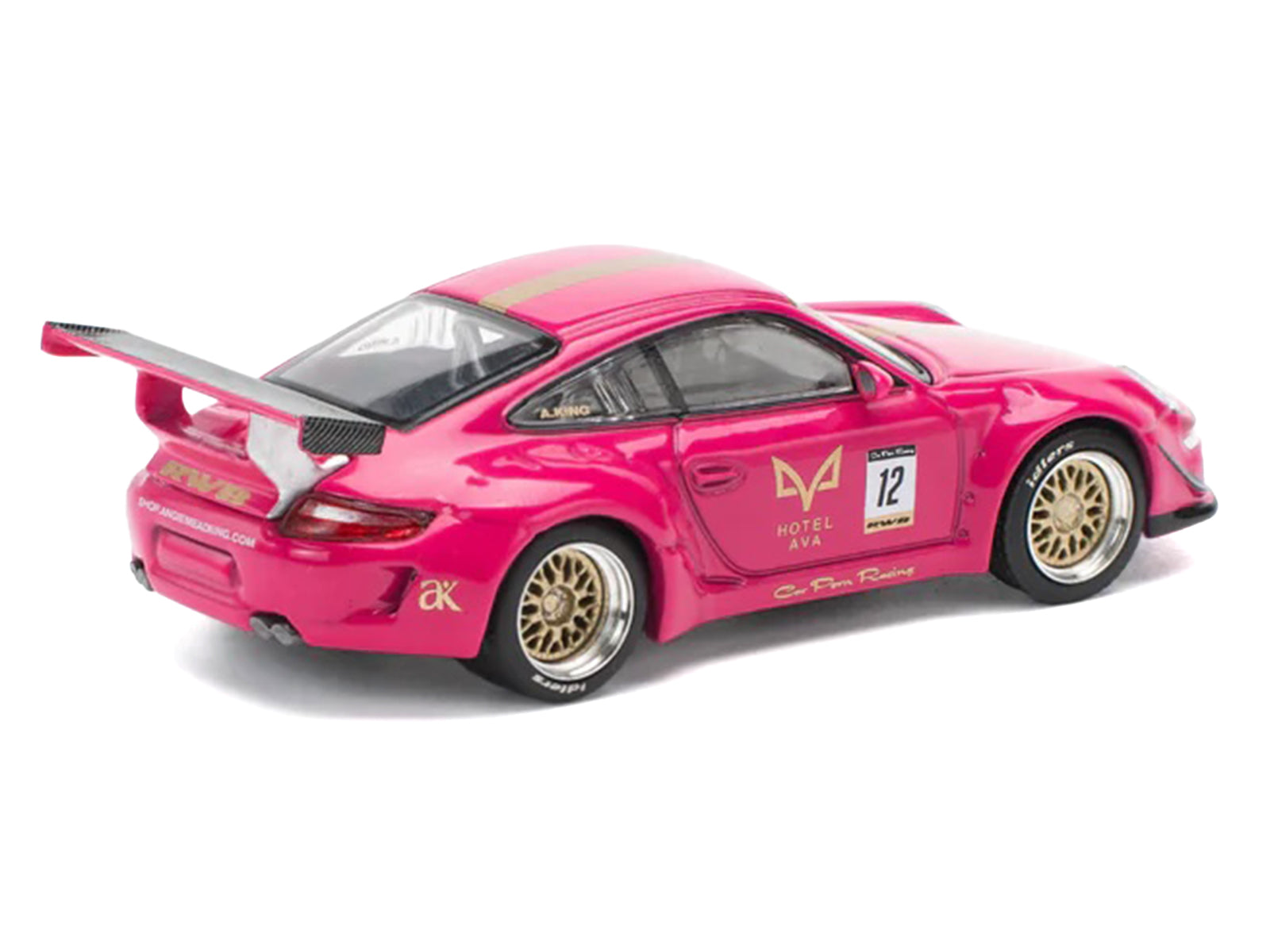 Pink Porsche race car model PR640187-4
