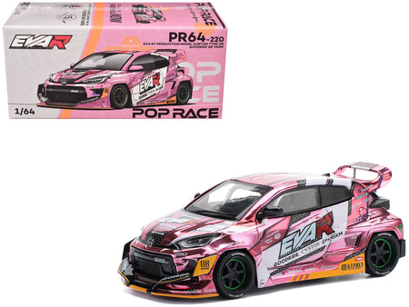 Toyota Goodride GR Yaris RHD (Right Hand Drive) "EVA RT Production Model-08" Pink Metallic with Graphics 1/64 Diecast Model Car by Pop Race