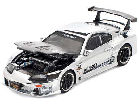 PR640325-2 Top Secret Supra model car with hood open