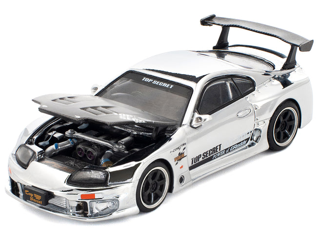 PR640325-2 Top Secret Supra model car with hood open