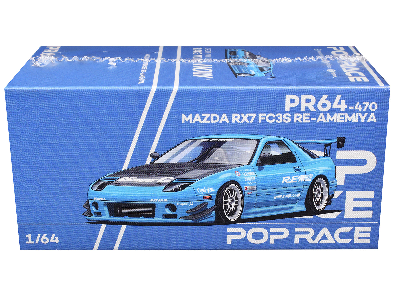 Pop Race Mazda RX7 FC3S Re-Amemiya model car in box