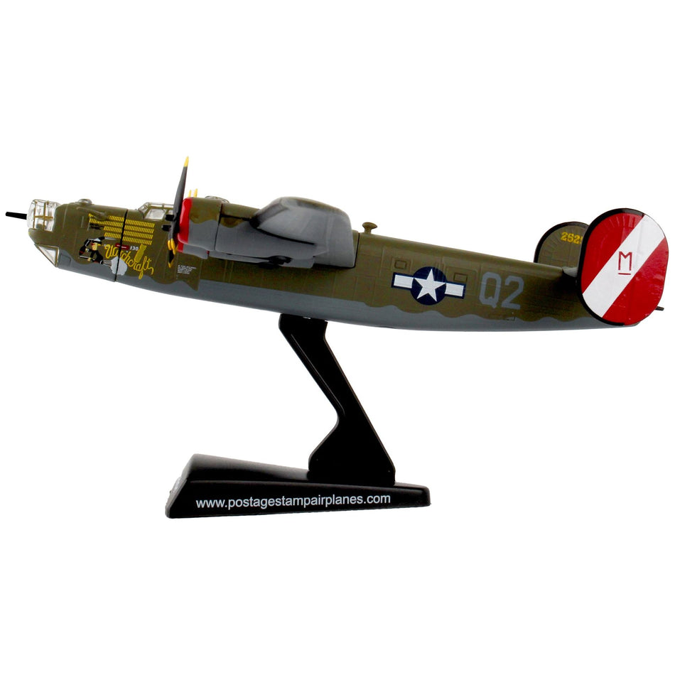 Consolidated B-24J Liberator Bomber Aircraft "Witchcraft 467th Bomb Group 790 Bomb Squadron" United States Army Air Forces 1/163 Diecast Model Airplane by Postage Stamp