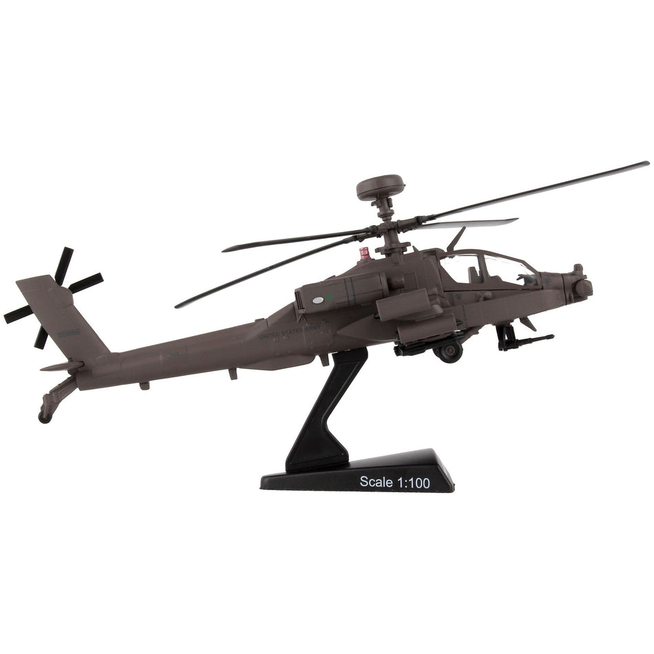 Boeing AH-64D Apache Longbow Helicopter "United States Army" 1/100 Diecast Model by Postage Stamp