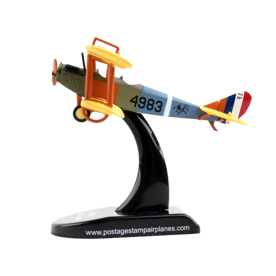 Curtiss JN4 "Jenny" Biplane Aircraft "United States Army Air Service" 1/100 Diecast Model Airplane by Postage Stamp