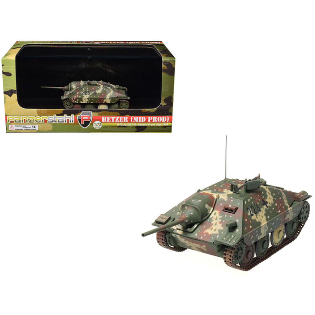 Hetzer (Mid Prod) Tank Destroyer "#223 H.Pz.Jg.Abt 741 Western Front" (1944) German Army 1/72 Diecast Model by Panzerstahl