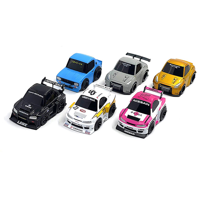 "QubeCarz" Series #1 Set of 6 pieces 1/64 Diecast Model Cars by Mini GT