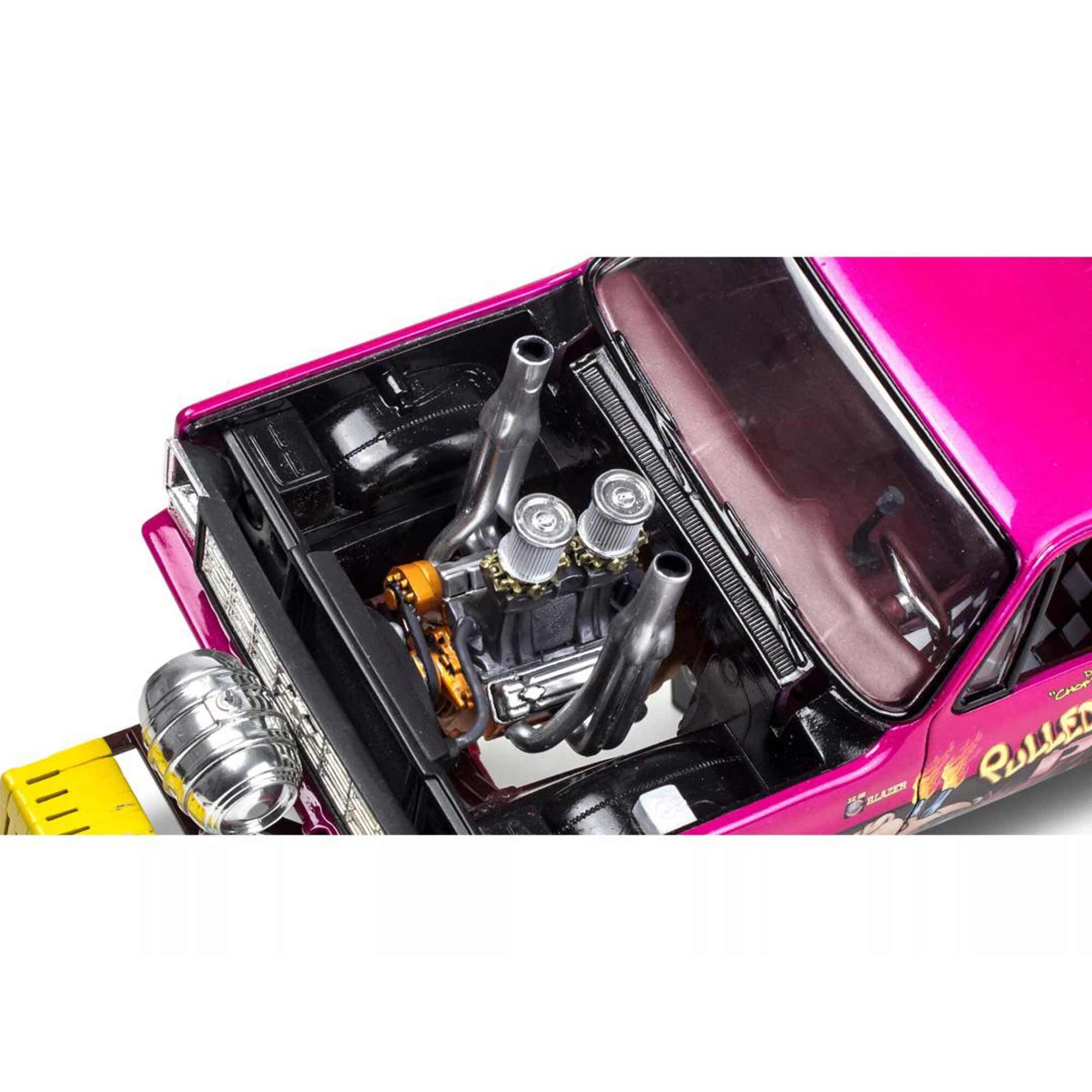 Pink car engine detail
