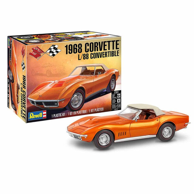 Revell 1/25 1968 Corvette L-88 Roadster Model Kit - skill level 4