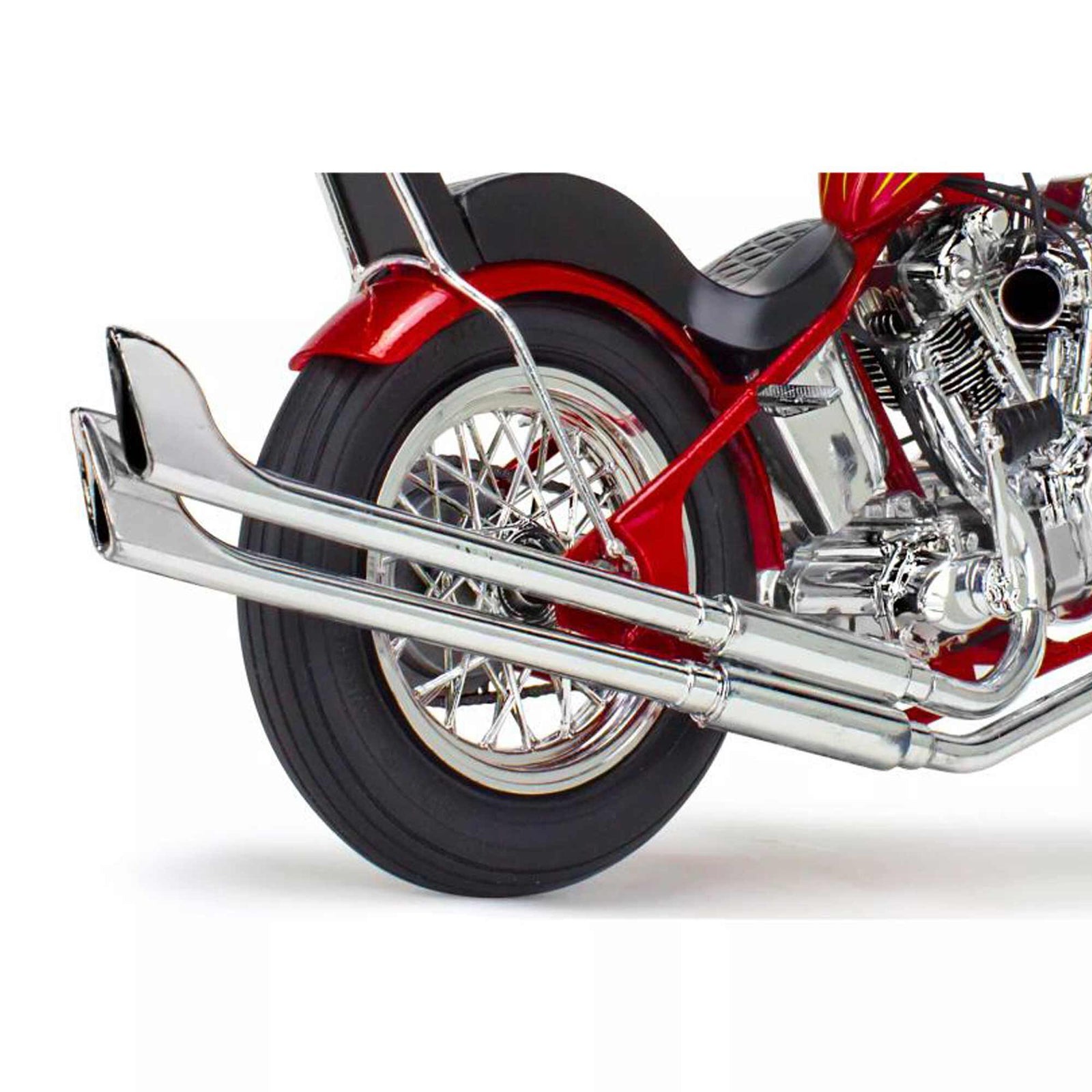 RMX17326_A2 red motorcycle exhaust detail