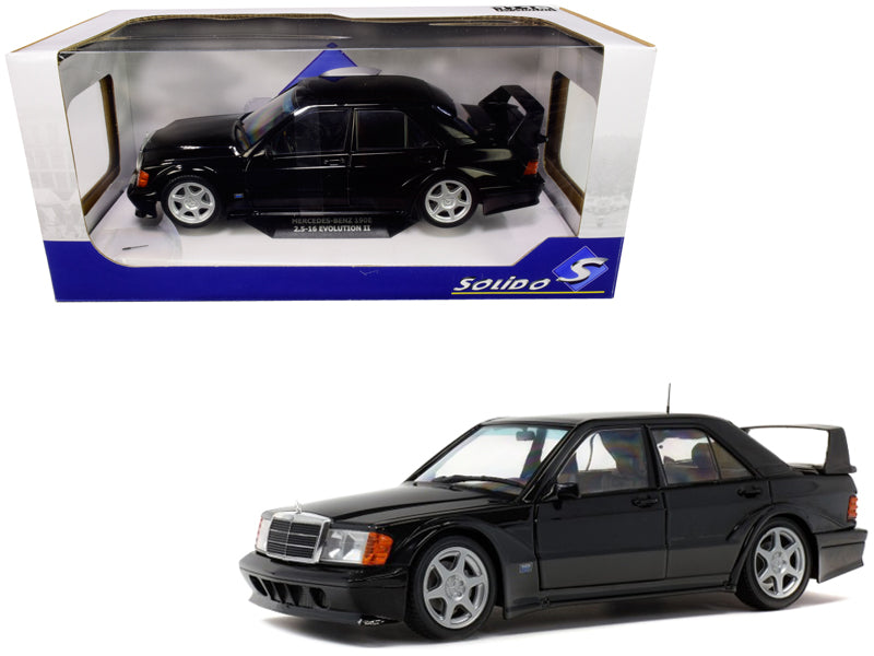 Mercedes Benz 190E Evolution II Black 1/18 Diecast Model Car by Solido