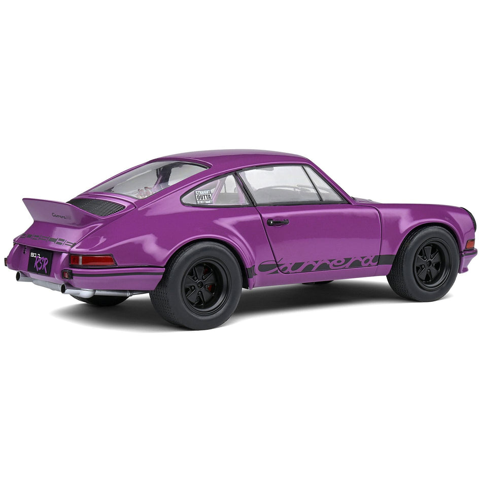 1973 Porsche 911 RSR Purple with Black Stripes 1/18 Diecast Model Car by Solido