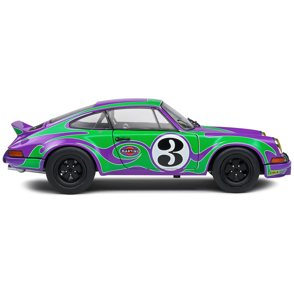 1973 Porsche 911 RSR #3 "Purple Hippy Tribute" "Competition" Series 1/18 Diecast Model Car by Solido