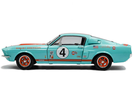 Shelby GT350 model car, blue & orange, #4