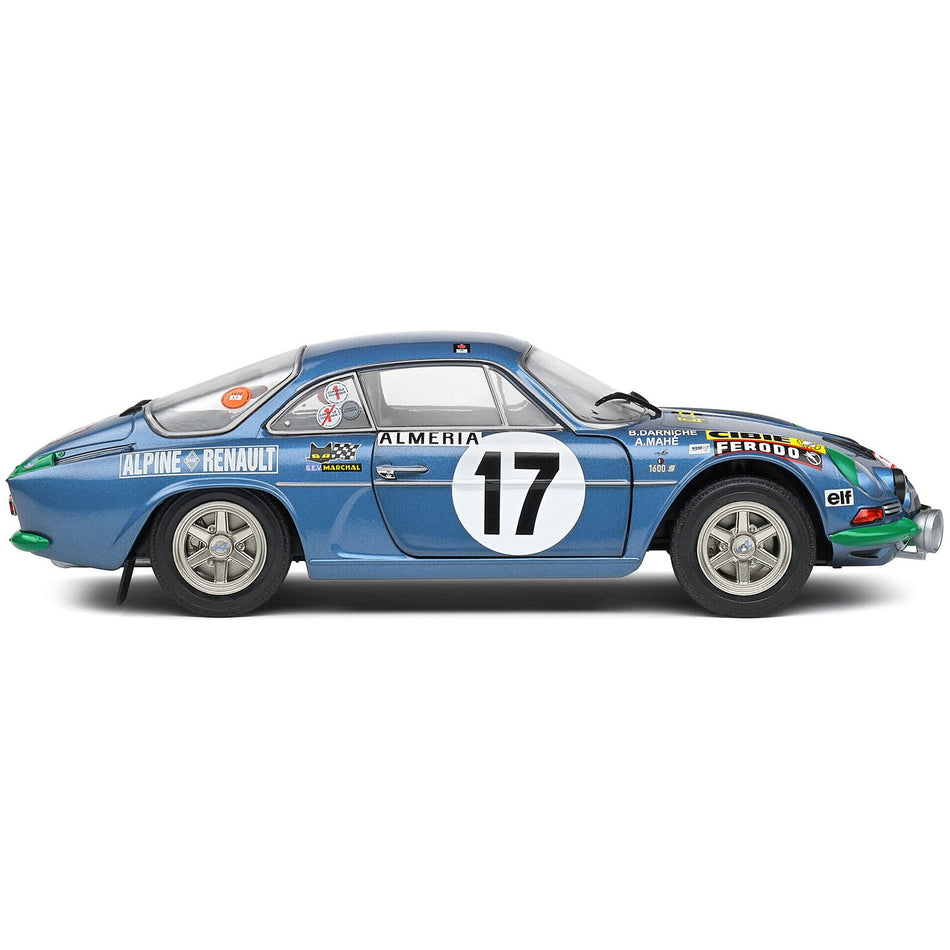 Alpine A110 1600S #17 Bernard Darniche - Alain Mahe "Rallye de Monte-Carlo" (1972) "Competition" Series 1/18 Diecast Model Car by Solido