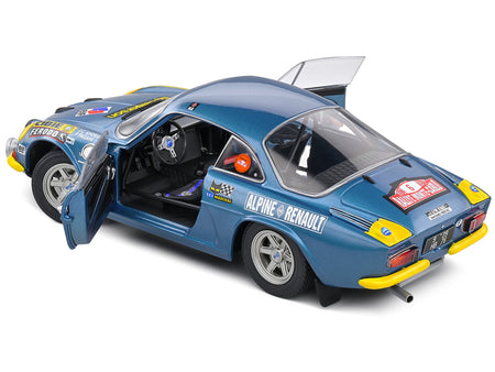 Alpine A110 1600S #6 Jean-Claude Andruet - Pierre Pagani "Rallye Montecarlo" (1972) "Competition" Series 1/18 Diecast Model Car by Solido - view 4
