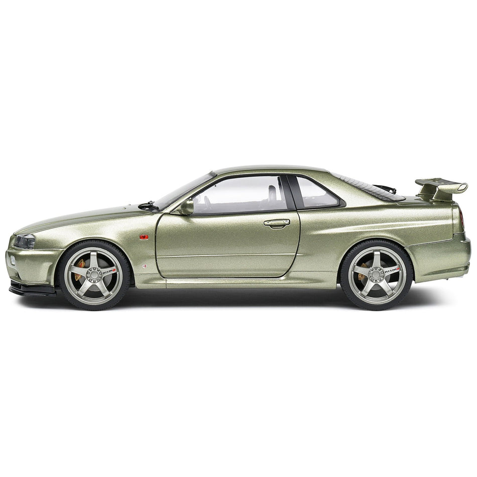 1999 Nissan Skyline GT-R (R34) RHD (Right Hand Drive) Green Metallic 1/18 Diecast Model Car by Solido