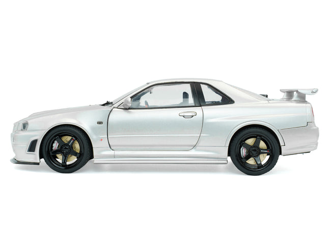 1999 Nissan Skyline GT-R (R34) Z-Tune RHD (Right Hand Drive) Silver Metallic 1/18 Diecast Model Car by Solido