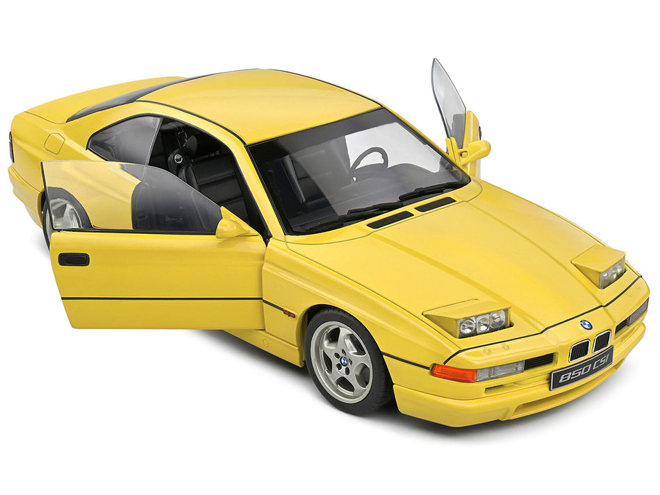 1990 BMW 850 (E31) CSI Dakar Yellow 1/18 Diecast Model Car by Solido