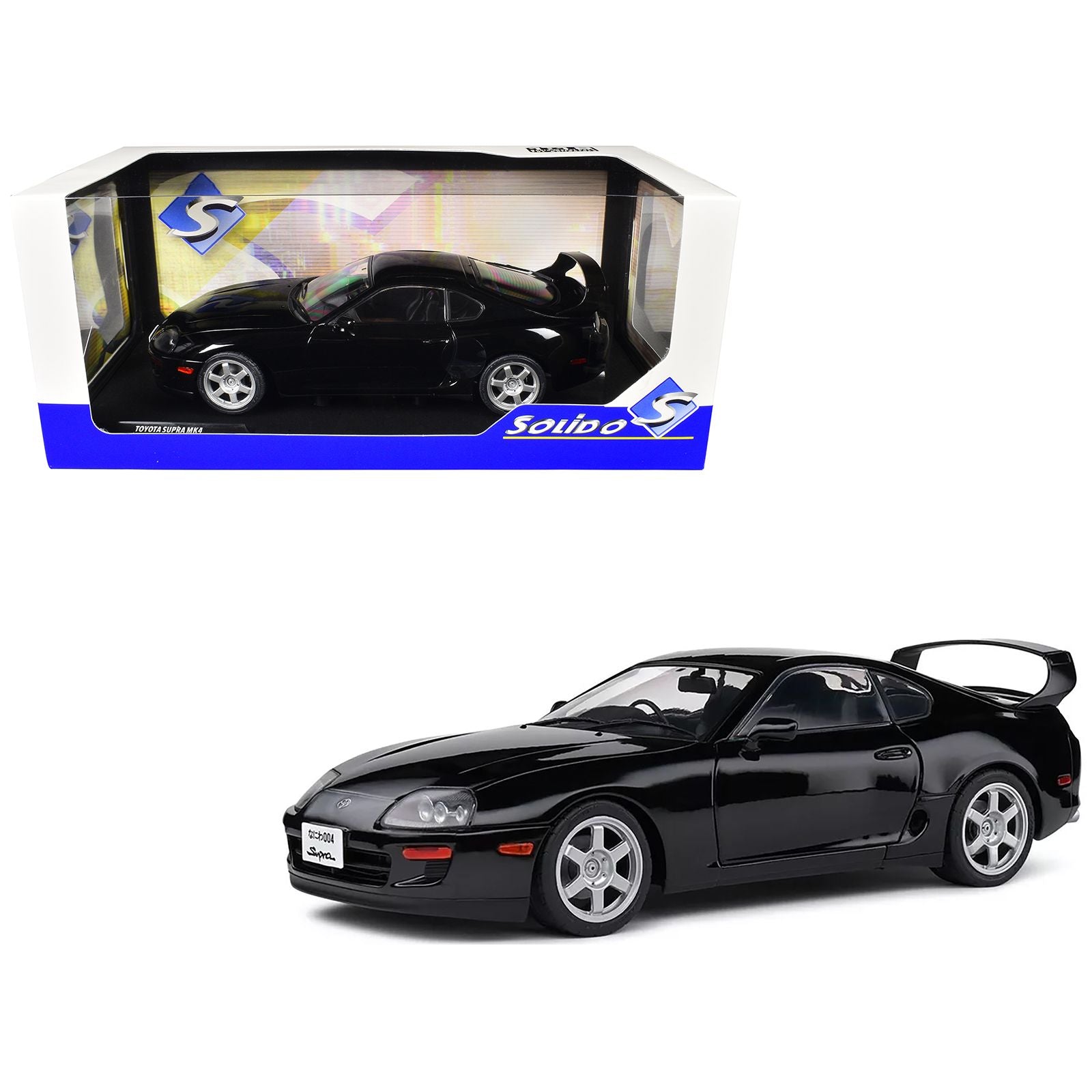 1993 Toyota Supra MK4 (A80) RHD (Right Hand Drive) Astral Black 1/18 Diecast Model Car by Solido