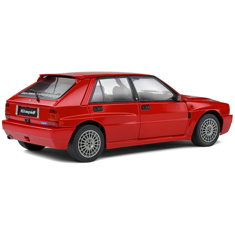 1991 Lancia Delta HF Integrale Rosso Corsa Red 1/18 Diecast Model Car by Solido