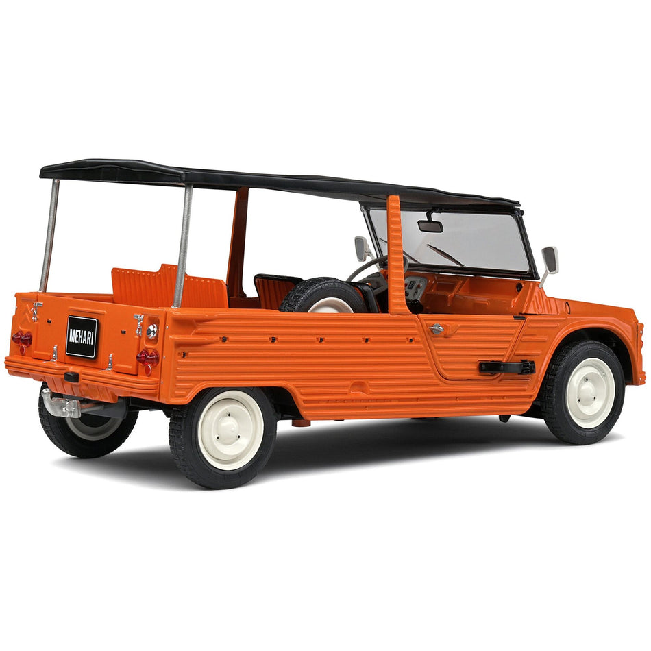 1970 Citroen Mehari MK.1 Kirghiz Orange with Black Top 1/18 Diecast Model Car by Solido