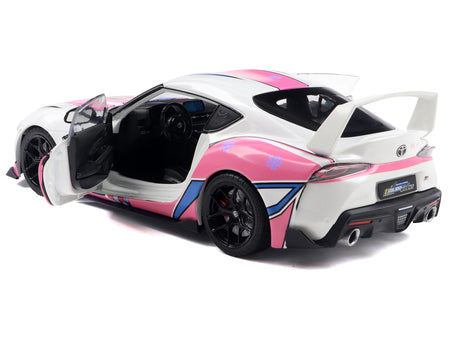 Toyota Supra model car with pink design