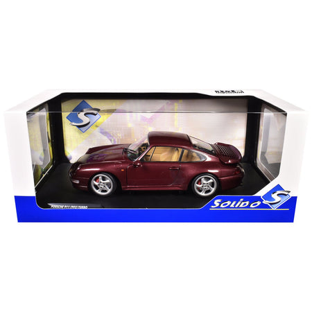 1997 Porsche 911 (993) Turbo Arena Red Metallic 1/18 Diecast Model Car by Solido