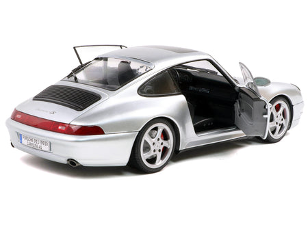 Silver Porsche 911 Carrera 4S with open doors
