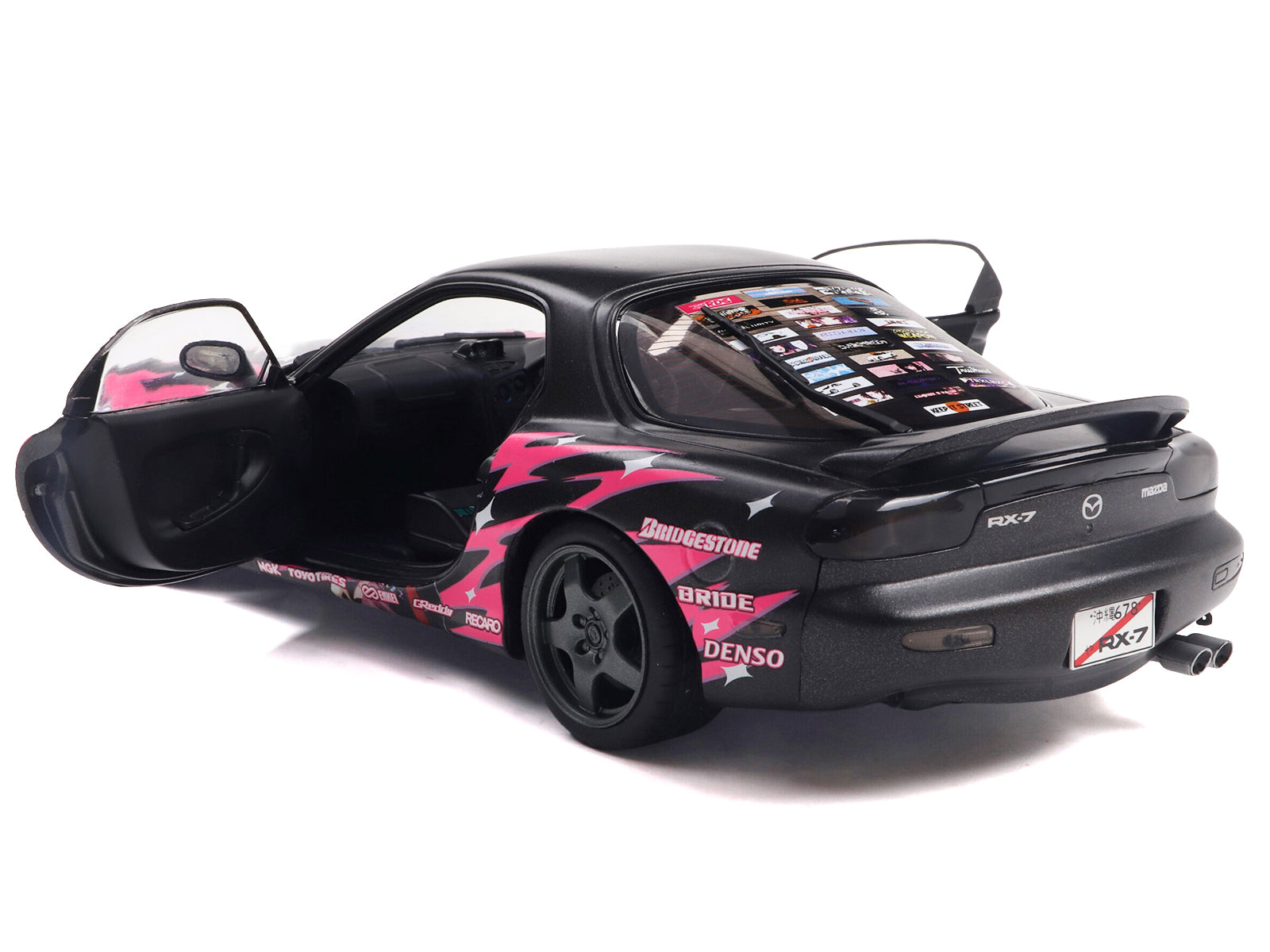 Black and pink Mazda RX-7 S1810605-2__68504 model car