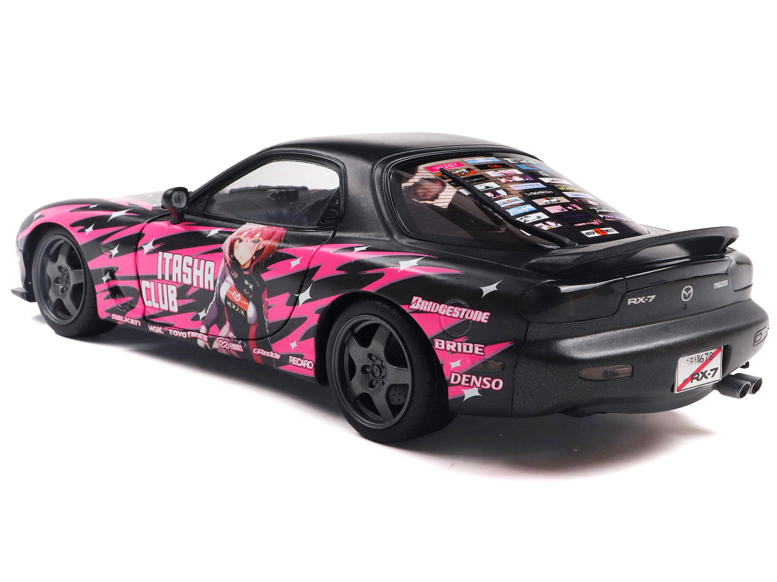 Black and pink Itasha Club Mazda RX-7