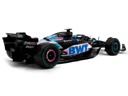 Alpine F1 car S1814004-3__08888, black, blue, and pink livery