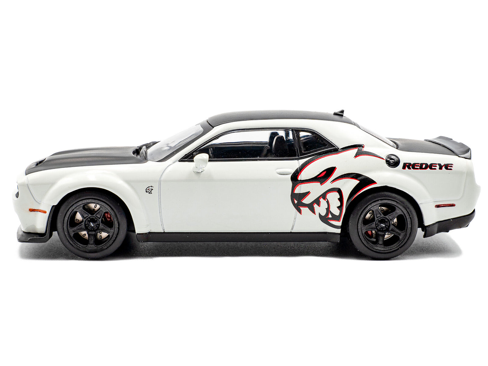 2020 Dodge Challenger SRT Hellcat Redeye Widebody White Knuckle with Matt Black Hood and Top 1/43 Diecast Model Car by Solido
