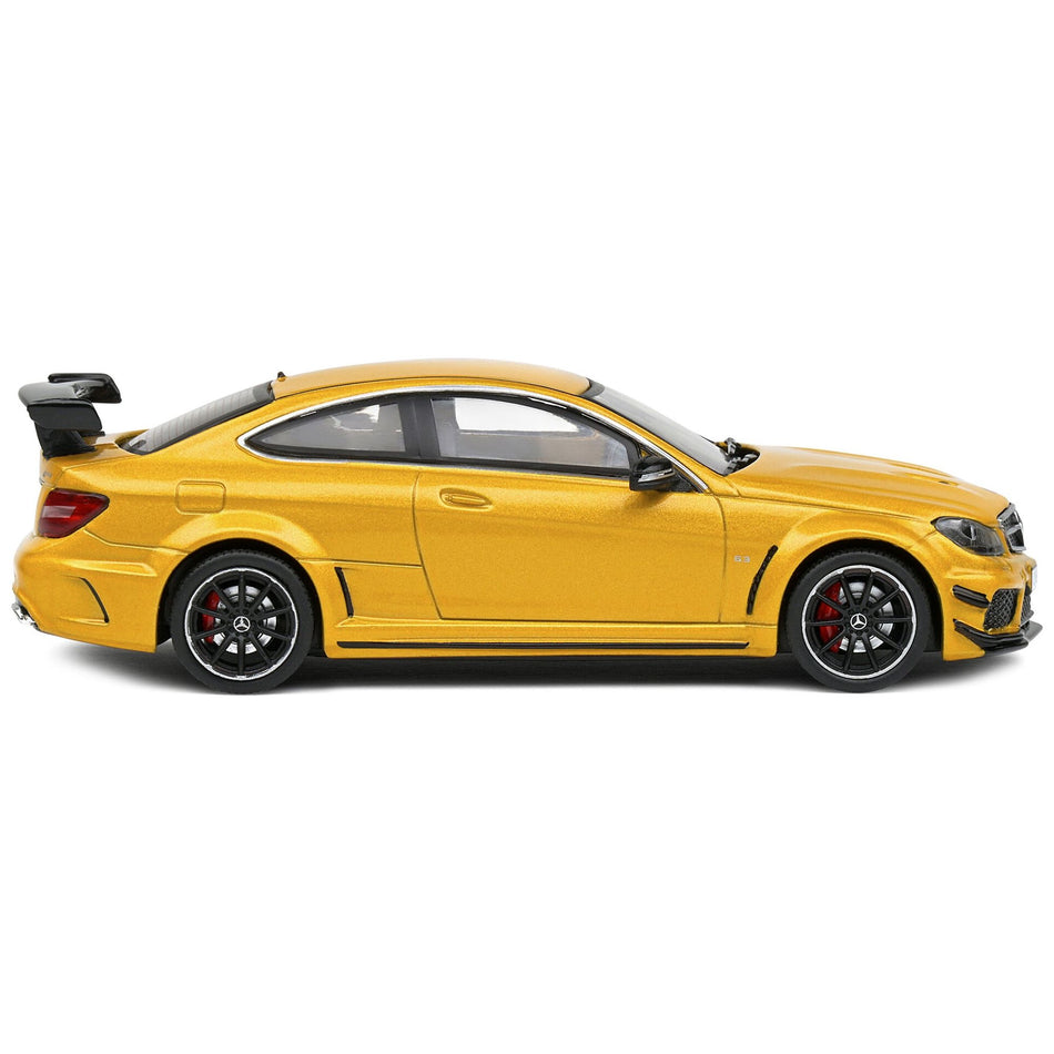 2012 Mercedes-Benz C63 AMG Black Series Solarbeam Yellow Metallic 1/43 Diecast Model Car by Solido