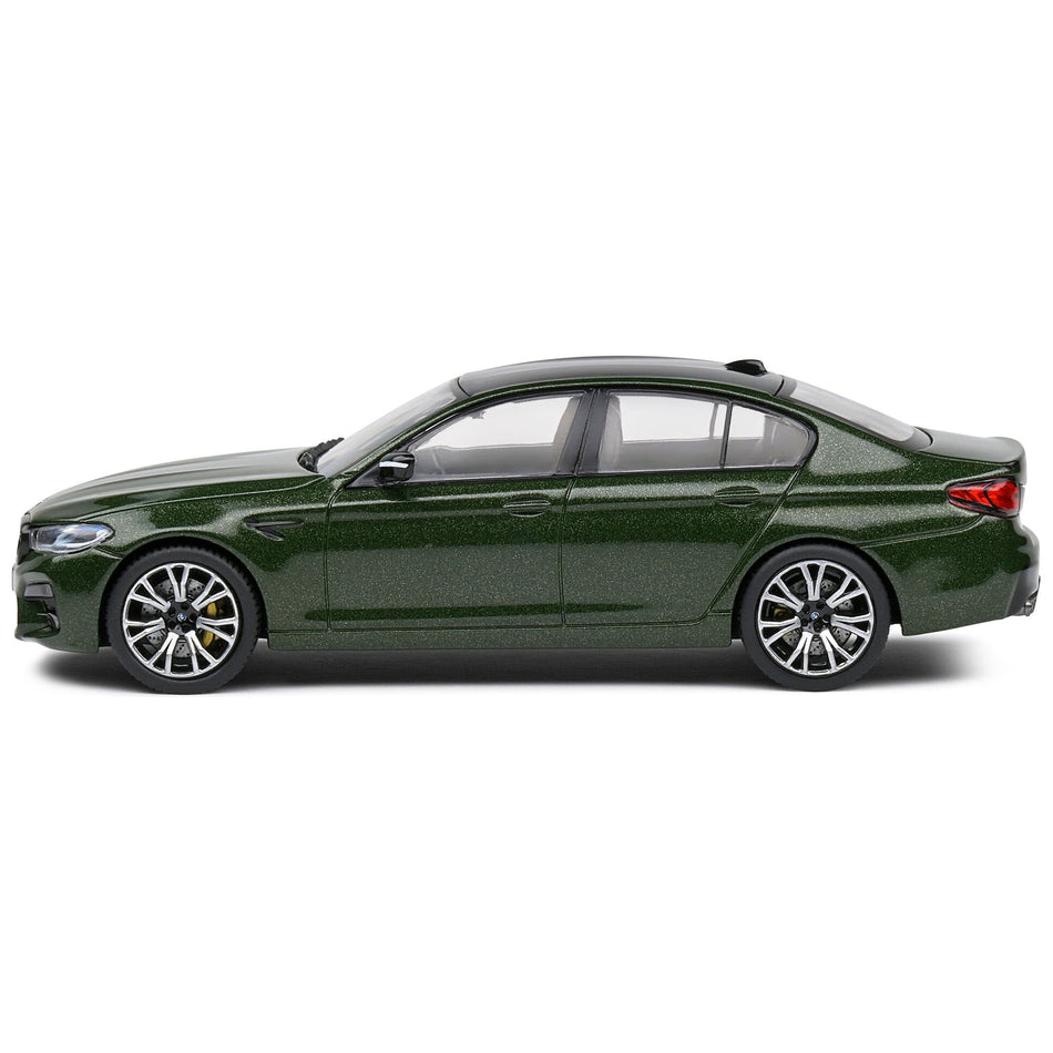 BMW M5 (F90) Competition San Remo Green Metallic with Black Top 1/43 Diecast Model Car by Solido