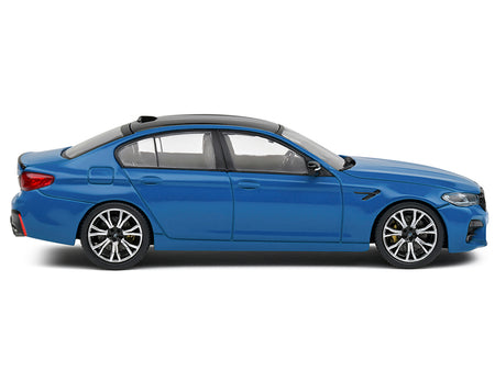 2022 BMW M5 (F90) Competition Voodoo Blue with Black Top 1/43 Diecast Model Car by Solido