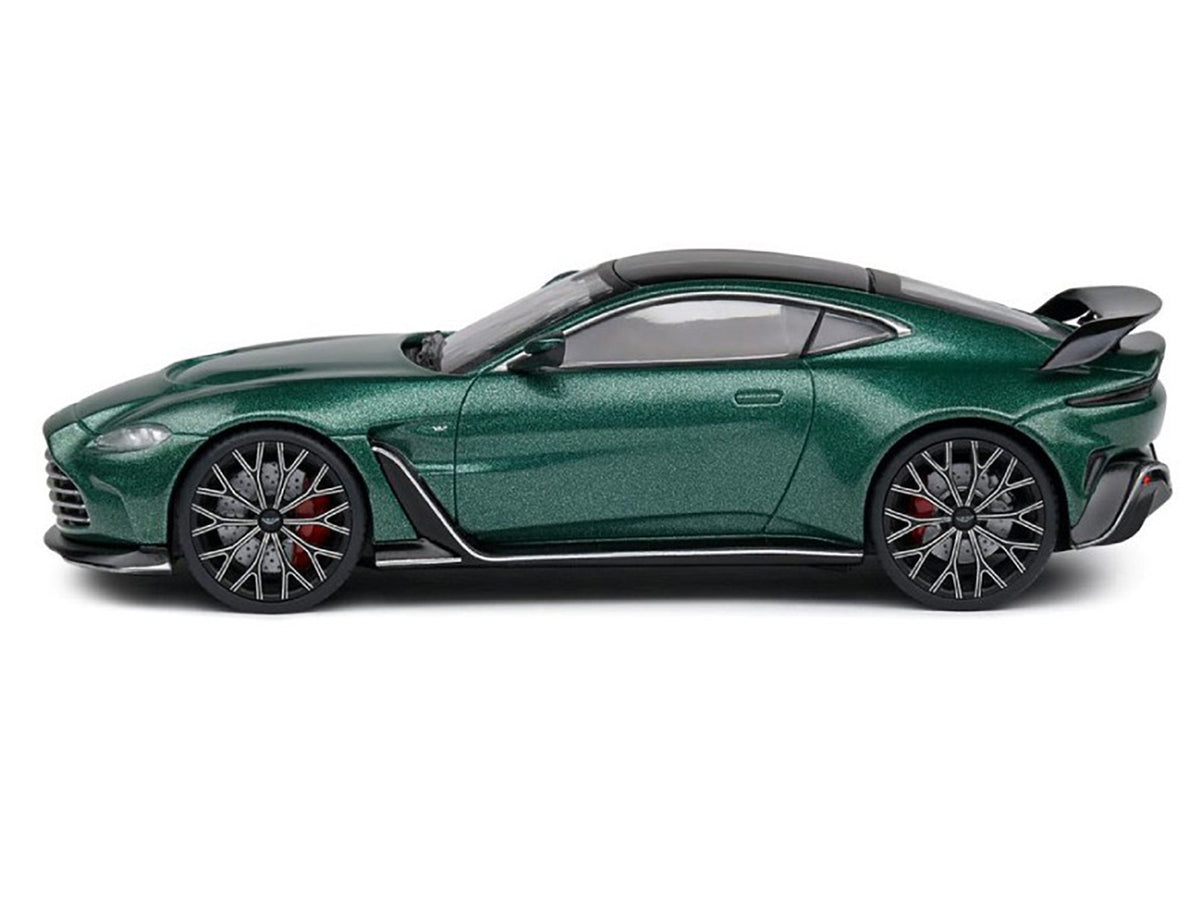 Aston Martin V12 Vantage Racing Green Metallic with Black Top 1/43 Diecast Model Car by Solido