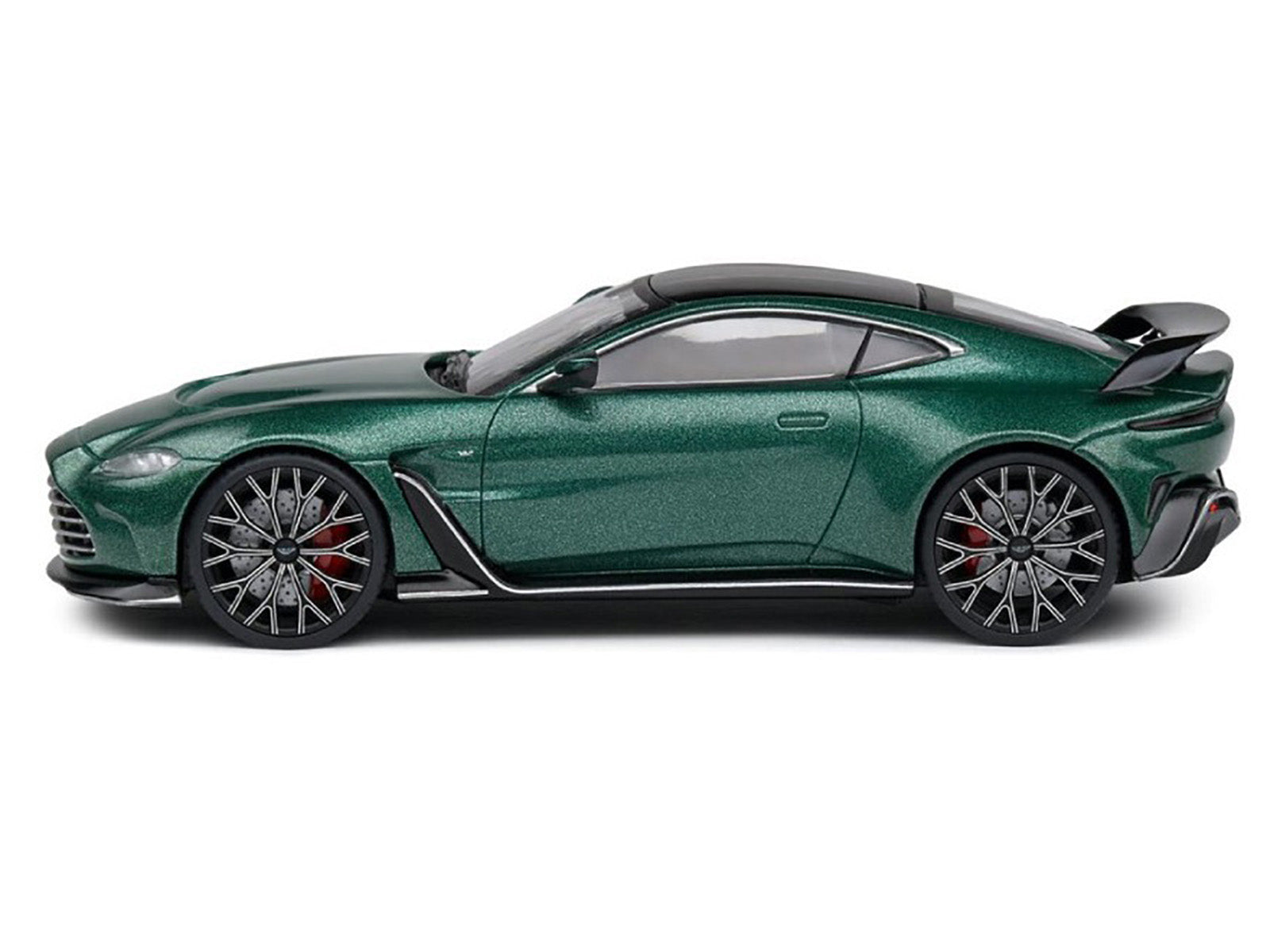 Aston Martin V12 Vantage Racing Green Metallic with Black Top 1/43 Diecast Model Car by Solido