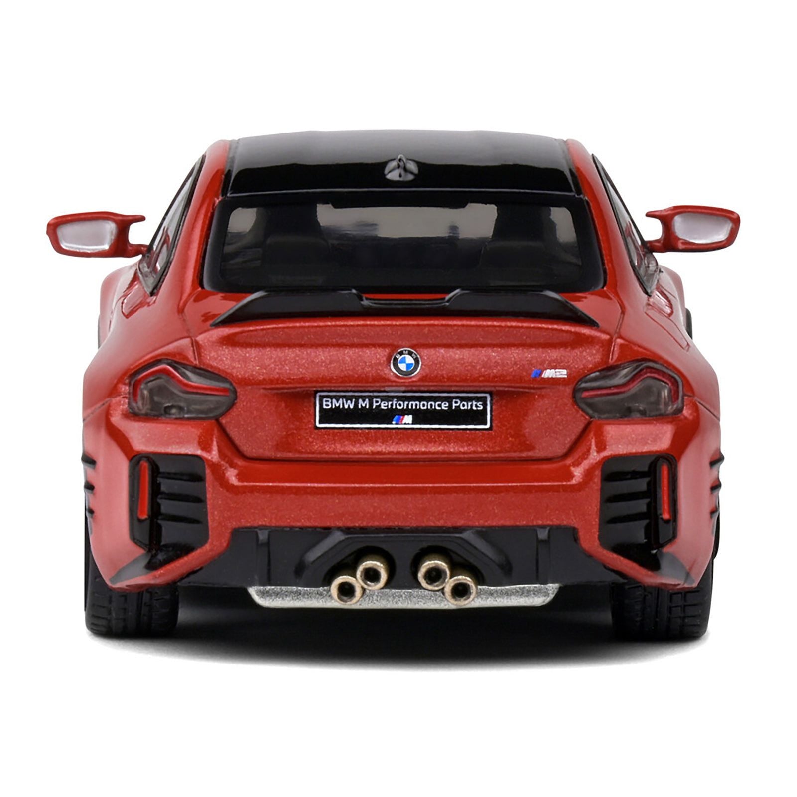 Red BMW M Performance Parts car rear view