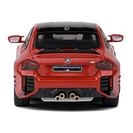 Red BMW M Performance Parts car rear view