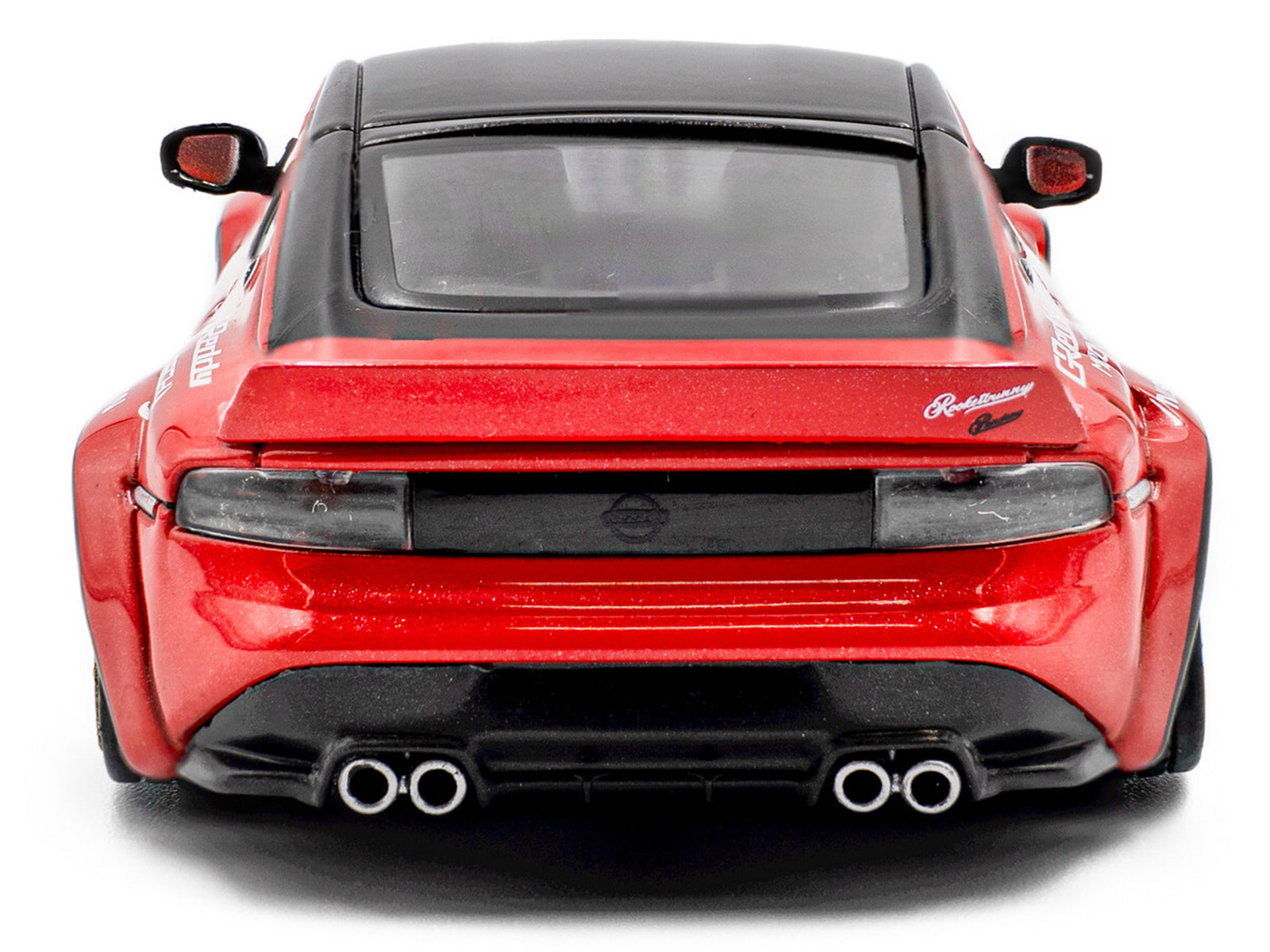 Red Nissan sports car rear view