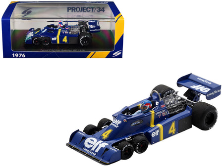 Tyrrell P34 #4 Patrick Depailler 2nd Place Formula One F1 "Swedish GP" (1976) with Driver 1/43 Model Car by Spark