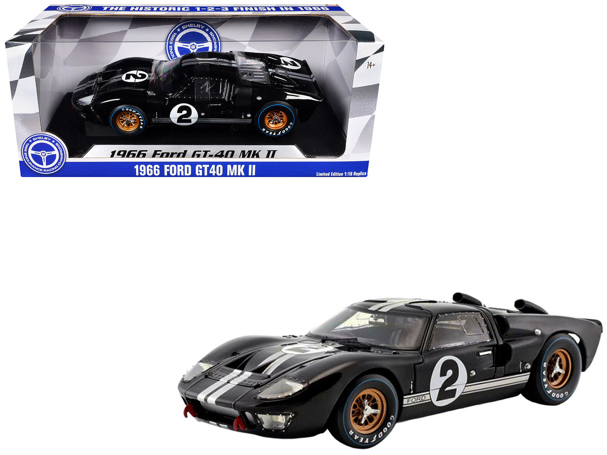 Ford GT40 MKII #2 Bruce McLaren - Chris Amon "Shelby American" Winner "24 Hours of Le Mans" (1966) "60th Anniversary of Historic 1-2-3 Finish" Series 1/18 Diecast Model Car by ACME