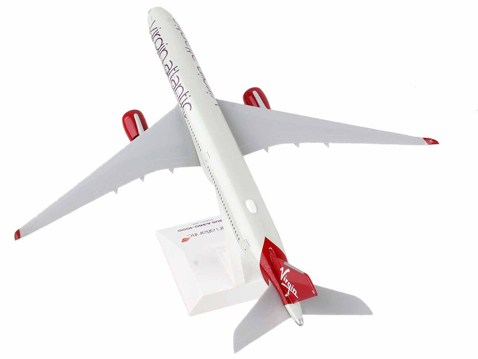 Airbus A350-1000 Commercial Aircraft "Virgin Atlantic Airways" (G-VXWB) Gray with Red Tail (Snap-Fit) 1/200 Plastic Model by Skymarks