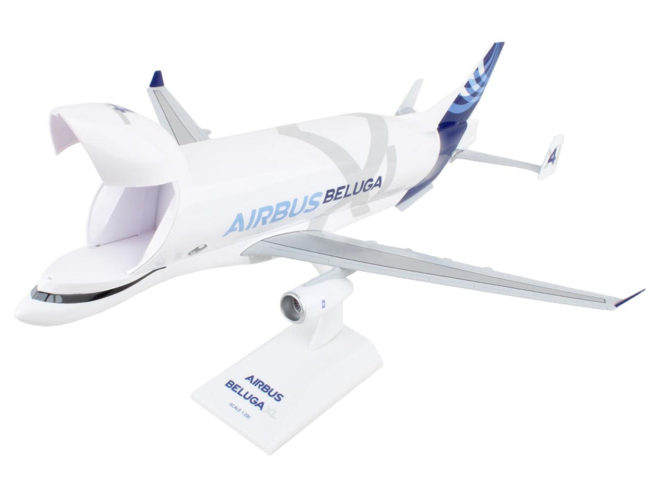 Airbus Beluga XL 4 Commercial Aircraft "Airbus Transport International" (F-GXLJ) White with Blue Tail (Snap-Fit) 1/200 Plastic Model by Skymarks