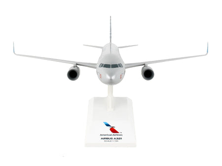 Airbus A321 Commercial Aircraft "American Airlines - Medal of Honor" (N167AN) Gray with Red and Blue Tail (Snap-Fit) 1/150 Plastic Model by Skymarks