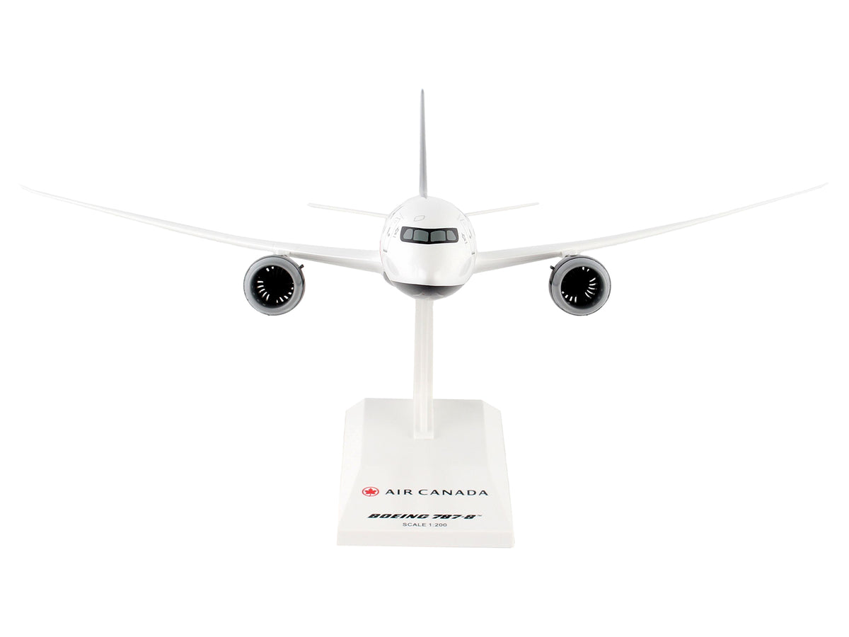 Boeing 787-8 Dreamliner Commercial Aircraft "Air Canada" (C-GHPQ) White with Black Tail (Snap-Fit) 1/200 Plastic Model by Skymarks